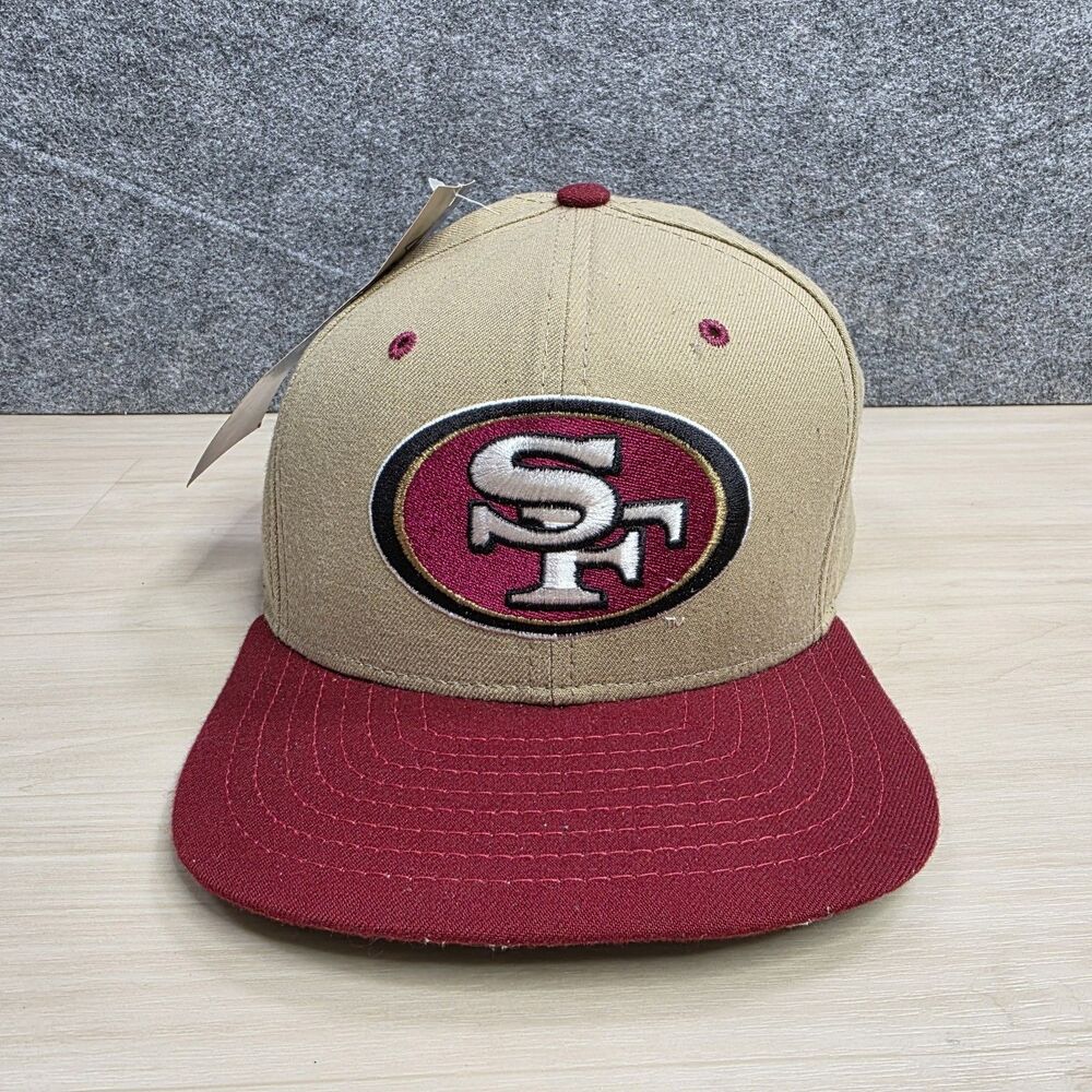 Vintage New Era San Francisco 49ers Snapback‎ Hat Dupont Visor Low Profile Gold